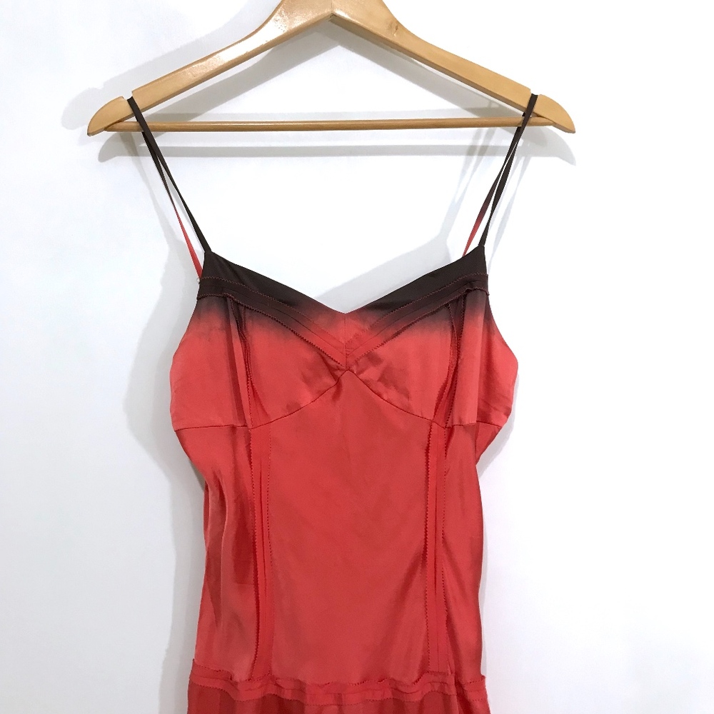 American Retro Ombre Silk Slip Dress - Picture 2 of 8